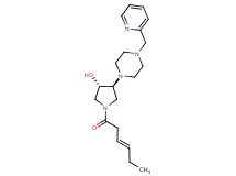 (3S*,4S*)-1-[(3E)-3-hexenoyl]-4-[4-(2-pyridinylmethyl)-1-piperazinyl]-3-pyrrolidinol