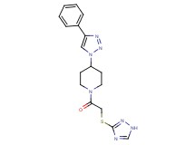 4-(4-phenyl-1H-1,2,3-triazol-1-yl)-1-[(1H-1,2,4-triazol-3-ylthio)acetyl]piperidine