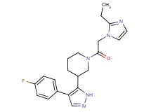 1-[(2-ethyl-1H-imidazol-1-yl)acetyl]-3-[4-(4-fluorophenyl)-1H-pyrazol-5-yl]piperidine