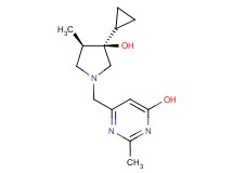 6-{[(3R*,4R*)-3-cyclopropyl-3-hydroxy-4-methyl-1-pyrrolidinyl]methyl}-2-methyl-4-pyrimidinol