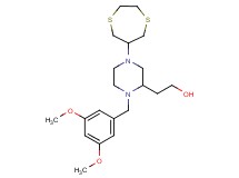 2-[1-(3,5-dimethoxybenzyl)-4-(1,4-dithiepan-6-yl)-2-piperazinyl]ethanol