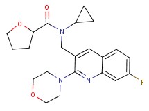 N-cyclopropyl-N-{[7-fluoro-2-(4-morpholinyl)-3-quinolinyl]methyl}tetrahydro-2-furancarboxamide