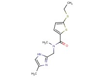 5-(ethylthio)-N-methyl-N-[(4-methyl-1H-imidazol-2-yl)methyl]-2-thiophenecarboxamide trifluoroacetate