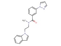 N-[2-(1H-indol-1-yl)ethyl]-N-methyl-3-(1H-pyrazol-1-yl)benzamide
