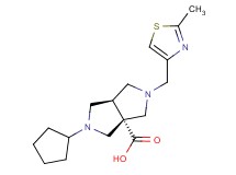 (3aR*,6aR*)-2-cyclopentyl-5-[(2-methyl-1,3-thiazol-4-yl)methyl]hexahydropyrrolo[3,4-c]pyrrole-3a(1H)-carboxylic acid