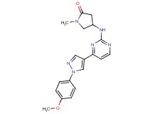 4-({4-[1-(4-methoxyphenyl)-1H-pyrazol-4-yl]-2-pyrimidinyl}amino)-1-methyl-2-pyrrolidinone