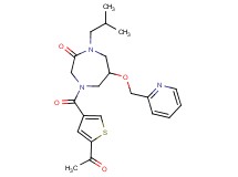 4-[(5-acetyl-3-thienyl)carbonyl]-1-isobutyl-6-(2-pyridinylmethoxy)-1,4-diazepan-2-one