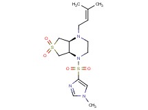 (4aR*,7aS*)-1-(3-methyl-2-buten-1-yl)-4-[(1-methyl-1H-imidazol-4-yl)sulfonyl]octahydrothieno[3,4-b]pyrazine 6,6-dioxide