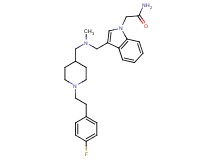 2-(3-{[({1-[2-(4-fluorophenyl)ethyl]-4-piperidinyl}methyl)(methyl)amino]methyl}-1H-indol-1-yl)acetamide