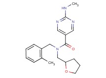 2-(methylamino)-N-(2-methylbenzyl)-N-(tetrahydrofuran-2-ylmethyl)pyrimidine-5-carboxamide