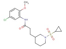 N-(5-chloro-2-methoxyphenyl)-3-[1-(cyclopropylsulfonyl)piperidin-3-yl]propanamide
