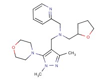 1-(1,3-dimethyl-5-morpholin-4-yl-1H-pyrazol-4-yl)-N-(pyridin-2-ylmethyl)-N-(tetrahydrofuran-2-ylmethyl)methanamine