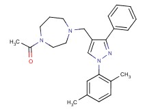 1-acetyl-4-{[1-(2,5-dimethylphenyl)-3-phenyl-1H-pyrazol-4-yl]methyl}-1,4-diazepane