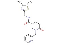N-[(4,5-dimethyl-1,3-thiazol-2-yl)methyl]-6-oxo-1-(2-pyridinylmethyl)-3-piperidinecarboxamide