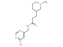 N-[(6-hydroxy-4-pyrimidinyl)methyl]-3-(1-methyl-3-piperidinyl)propanamide
