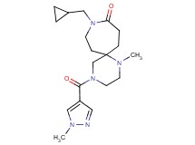 9-(cyclopropylmethyl)-1-methyl-4-[(1-methyl-1H-pyrazol-4-yl)carbonyl]-1,4,9-triazaspiro[5.6]dodecan-10-one