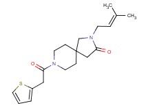 2-(3-methylbut-2-en-1-yl)-8-(2-thienylacetyl)-2,8-diazaspiro[4.5]decan-3-one