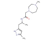 2-(4-methyl-1,4-diazepan-1-yl)-N-[1-methyl-2-(3-methyl-1H-pyrazol-5-yl)ethyl]acetamide