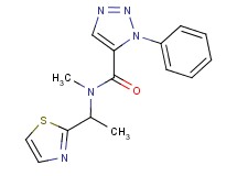 N-methyl-1-phenyl-N-[1-(1,3-thiazol-2-yl)ethyl]-1H-1,2,3-triazole-5-carboxamide