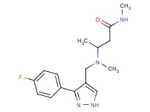 3-[{[3-(4-fluorophenyl)-1H-pyrazol-4-yl]methyl}(methyl)amino]-N-methylbutanamide