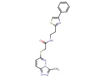 2-[(3-methyl[1,2,4]triazolo[4,3-b]pyridazin-6-yl)thio]-N-[2-(4-phenyl-1,3-thiazol-2-yl)ethyl]acetamide