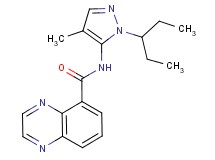 N-[1-(1-ethylpropyl)-4-methyl-1H-pyrazol-5-yl]quinoxaline-5-carboxamide