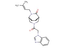 (1S*,5R*)-3-(1H-benzimidazol-1-ylacetyl)-6-(3-methyl-2-buten-1-yl)-3,6-diazabicyclo[3.2.2]nonan-7-one