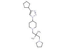 4-(4-cyclopentyl-1H-1,2,3-triazol-1-yl)-1-(2,2-dimethyl-3-pyrrolidin-1-ylpropyl)piperidine