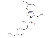 1-ethyl-N-[(5-ethyl-2-pyridinyl)methyl]-3-isobutyl-N-methyl-1H-pyrazole-5-carboxamide