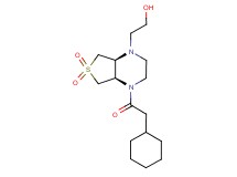 2-[(4aR*,7aS*)-4-(cyclohexylacetyl)-6,6-dioxidohexahydrothieno[3,4-b]pyrazin-1(2H)-yl]ethanol