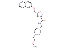 N-{[1-(2-methoxyethyl)-4-piperidinyl]methyl}-5-[(6-quinolinyloxy)methyl]-3-isoxazolecarboxamide