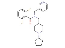 N-[(1-cyclopentyl-4-piperidinyl)methyl]-2,6-difluoro-N-(3-pyridinylmethyl)benzamide