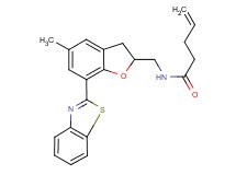 N-{[7-(1,3-benzothiazol-2-yl)-5-methyl-2,3-dihydro-1-benzofuran-2-yl]methyl}-4-pentenamide