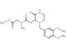 methyl N-{[1-(3,4-dimethoxybenzyl)-3-oxo-2-piperazinyl]acetyl}-N-methylglycinate