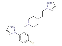 1-[5-fluoro-2-(1H-pyrazol-1-yl)benzyl]-4-[2-(1H-pyrazol-1-yl)ethyl]piperidine