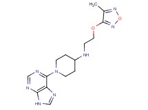N-{2-[(4-methyl-1,2,5-oxadiazol-3-yl)oxy]ethyl}-1-(9H-purin-6-yl)piperidin-4-amine