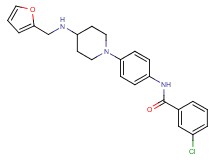 3-chloro-N-(4-{4-[(2-furylmethyl)amino]-1-piperidinyl}phenyl)benzamide