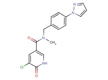 5-chloro-N-methyl-6-oxo-N-[4-(1H-pyrazol-1-yl)benzyl]-1,6-dihydro-3-pyridinecarboxamide