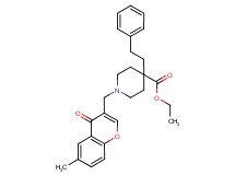ethyl 1-[(6-methyl-4-oxo-4H-chromen-3-yl)methyl]-4-(2-phenylethyl)-4-piperidinecarboxylate