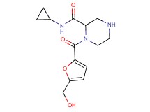 N-cyclopropyl-1-[5-(hydroxymethyl)-2-furoyl]-2-piperazinecarboxamide