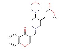 methyl 3-{(3S*,4R*)-4-(4-morpholinyl)-1-[(4-oxo-4H-chromen-3-yl)methyl]-3-piperidinyl}propanoate