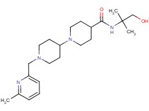 N-(2-hydroxy-1,1-dimethylethyl)-1'-[(6-methyl-2-pyridinyl)methyl]-1,4'-bipiperidine-4-carboxamide