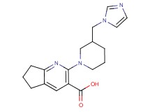 2-[3-(1H-imidazol-1-ylmethyl)-1-piperidinyl]-6,7-dihydro-5H-cyclopenta[b]pyridine-3-carboxylic acid