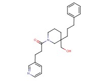 {3-(3-phenylpropyl)-1-[3-(3-pyridinyl)propanoyl]-3-piperidinyl}methanol