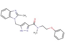 N-methyl-5-[(2-methyl-1H-benzimidazol-1-yl)methyl]-N-(2-phenoxyethyl)-1H-pyrazole-3-carboxamide