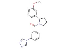 4-(3-{[2-(3-methoxyphenyl)-1-pyrrolidinyl]carbonyl}phenyl)-4H-1,2,4-triazole