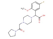 (5-fluoro-2-methoxyphenyl)[4-(2-oxo-2-pyrrolidin-1-ylethyl)piperazin-1-yl]acetic acid