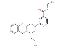 N-ethyl-2-[4-(2-fluorobenzyl)-3-(2-hydroxyethyl)-1-piperazinyl]isonicotinamide