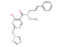 N-ethyl-4-hydroxy-N-[(2E)-3-phenylprop-2-en-1-yl]-2-(1H-1,2,4-triazol-1-ylmethyl)pyrimidine-5-carboxamide
