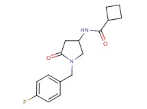 N-[1-(4-fluorobenzyl)-5-oxo-3-pyrrolidinyl]cyclobutanecarboxamide